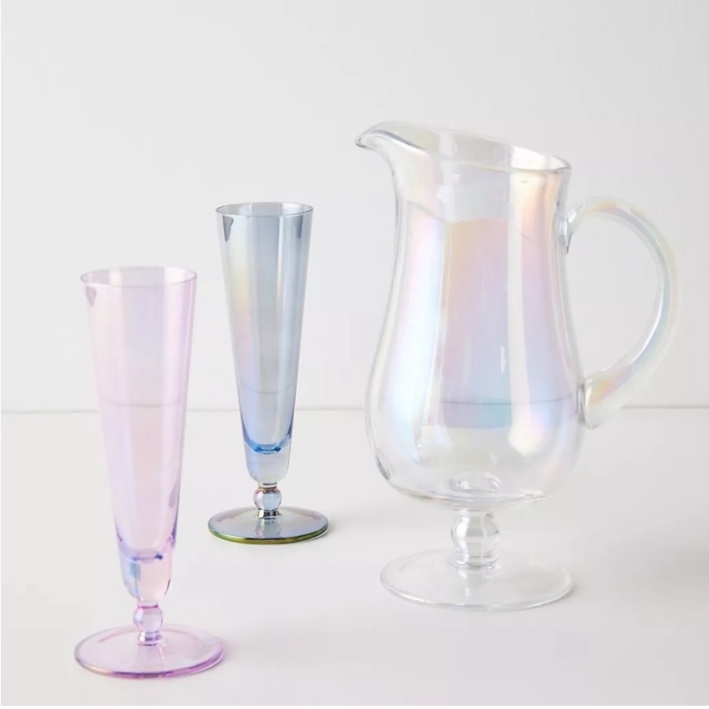 Anthropologie Lonnie Flutes and Pitcher